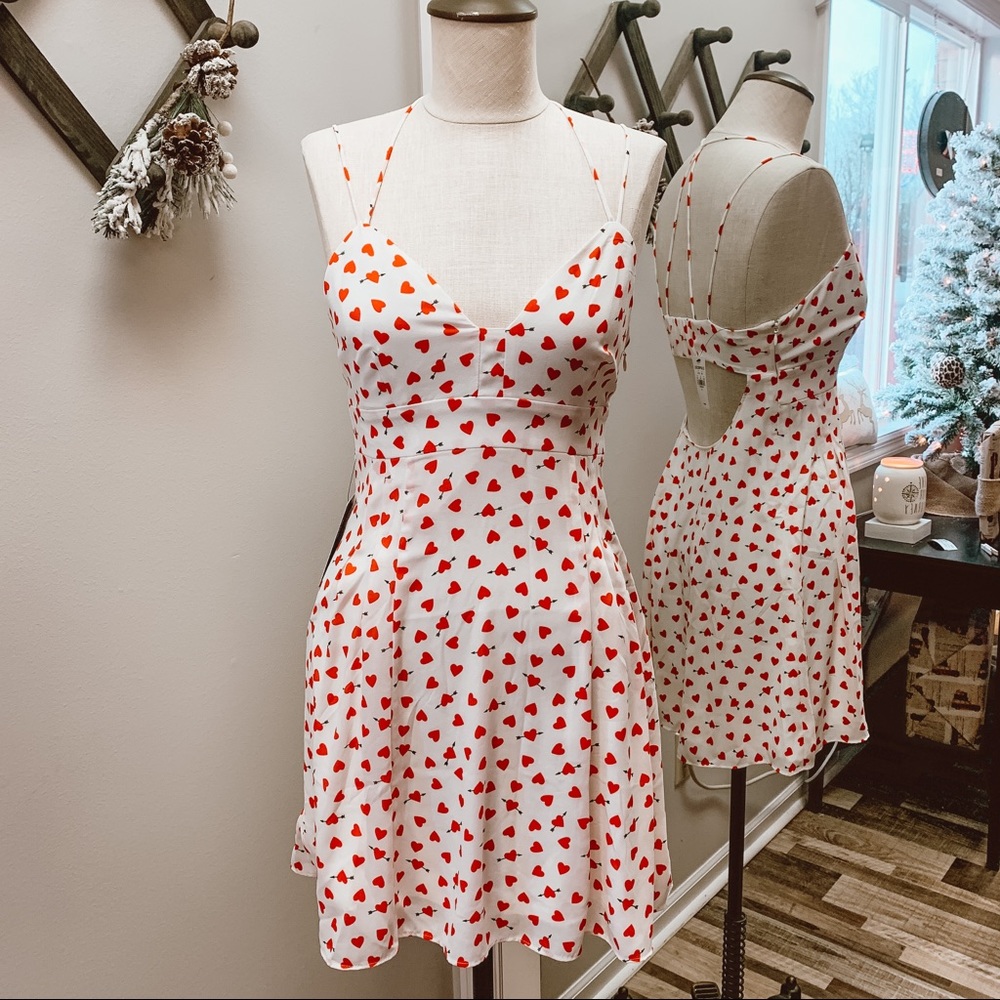 Express heart skater dress